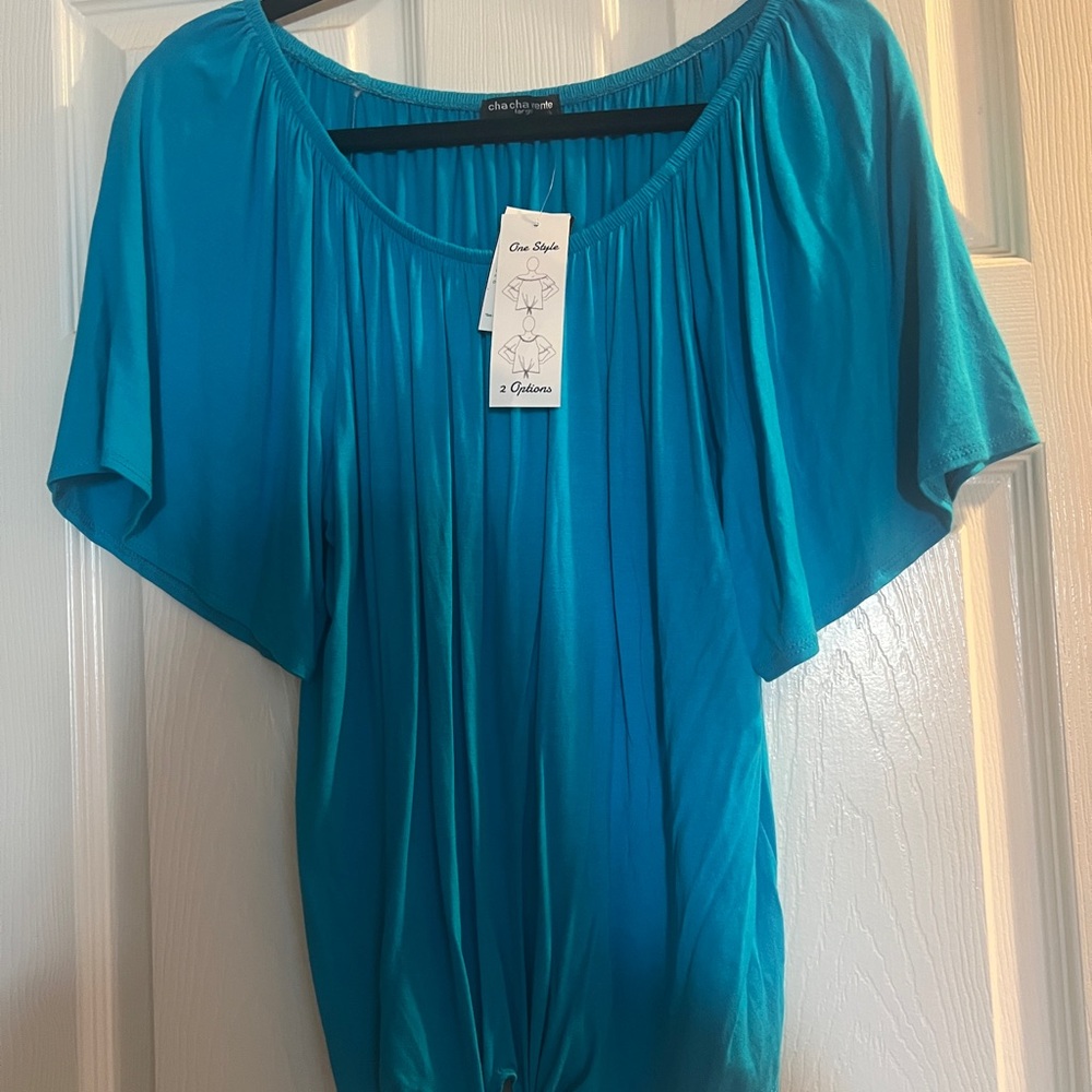 Cha Cha Vente Vibrant Blue Blouse